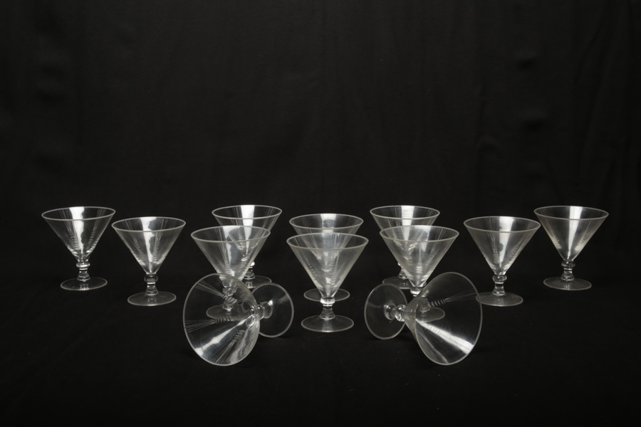 Champagneglas, 12 stycken, 1930-1940 tal