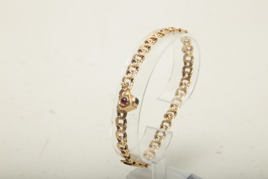 Armband med berlock, guld 18k