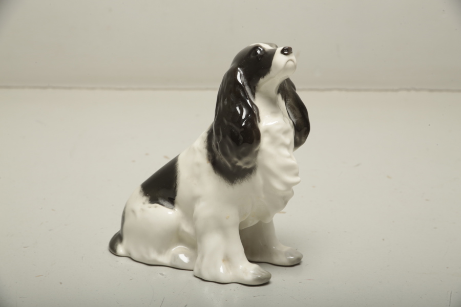 Lomonosov USSR figurin "Cockerspaniel" porslin