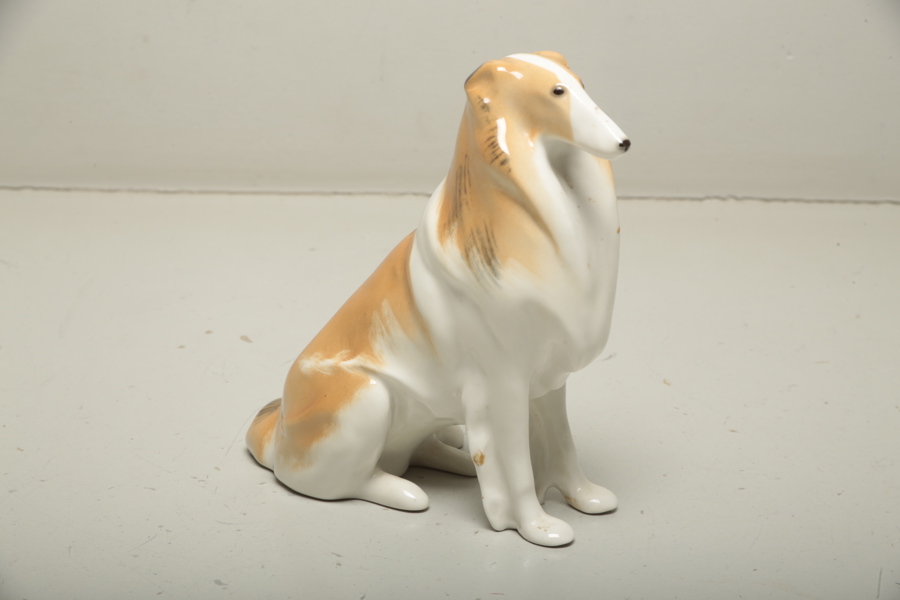 Lomonosov USSR figurin "Collie" porslin