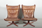 Sigurd Ressel "Falcon Chair" fåtöljer 1 par, Vatne Möbler Norge, 1970-tal