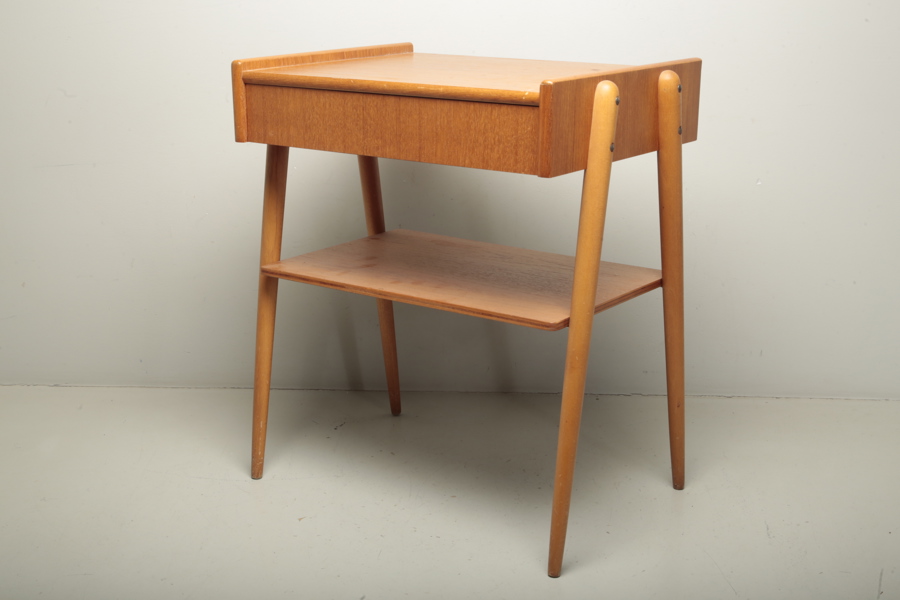 Sängbord teak, Carlström & co möbelfabrik, 1950-1960 tal