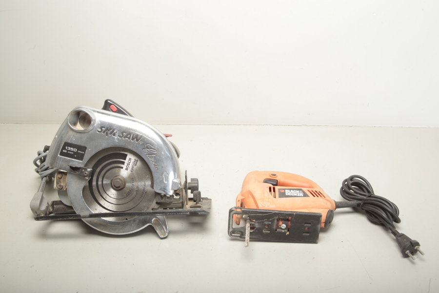 Cirkelsåg Skilsaw 5366 + Sticksåg Black & Decker KS500