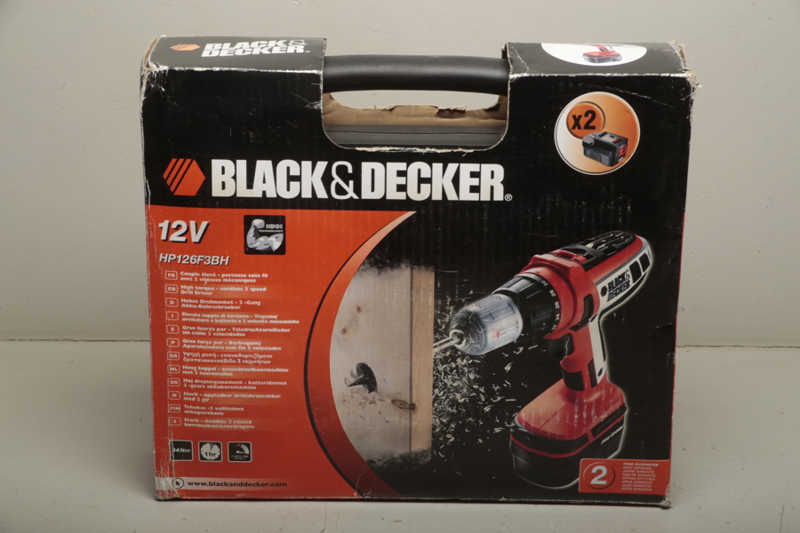 Borrmaskin Black & Decker HP126F3BH, 12 V