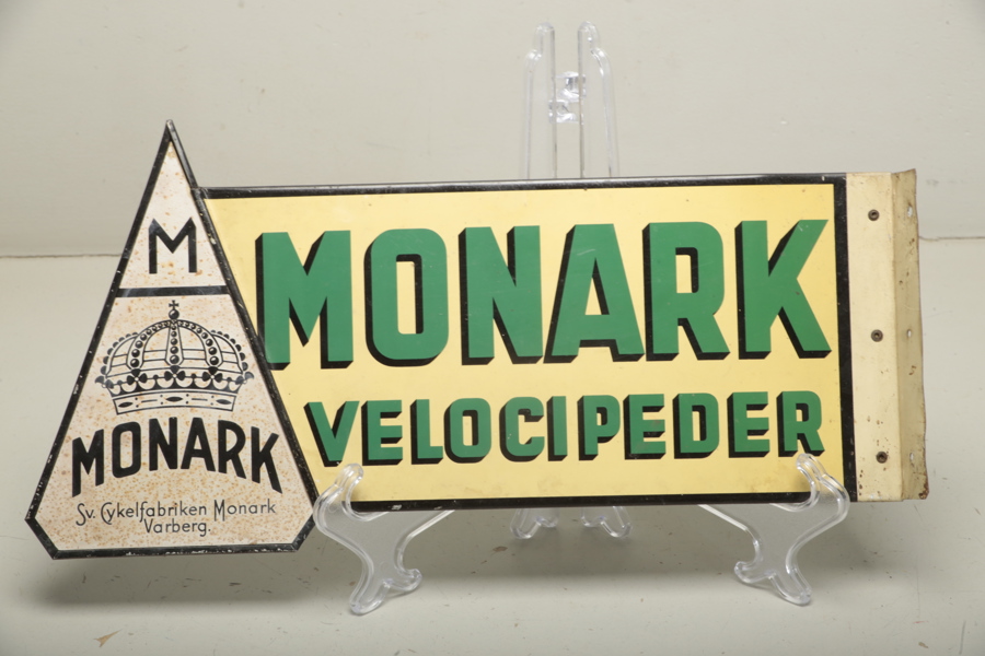 Plåtskylt, Monark velocipeder, 1930-tal