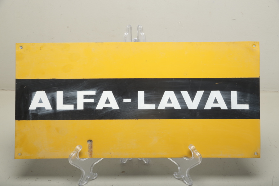 Plåtskylt, Alfa-Laval