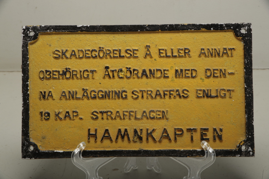 Järnskylt, hamnkapten