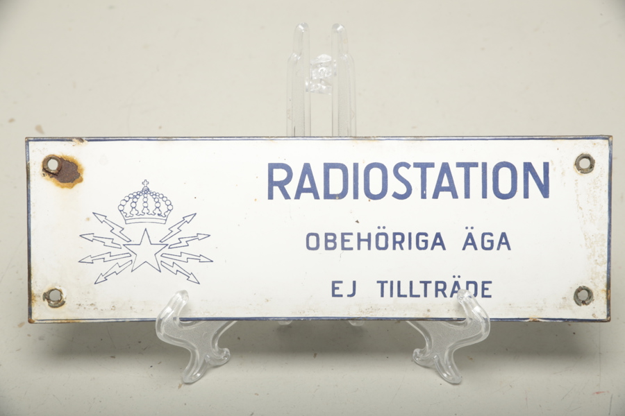 Emaljskylt, Radiostation