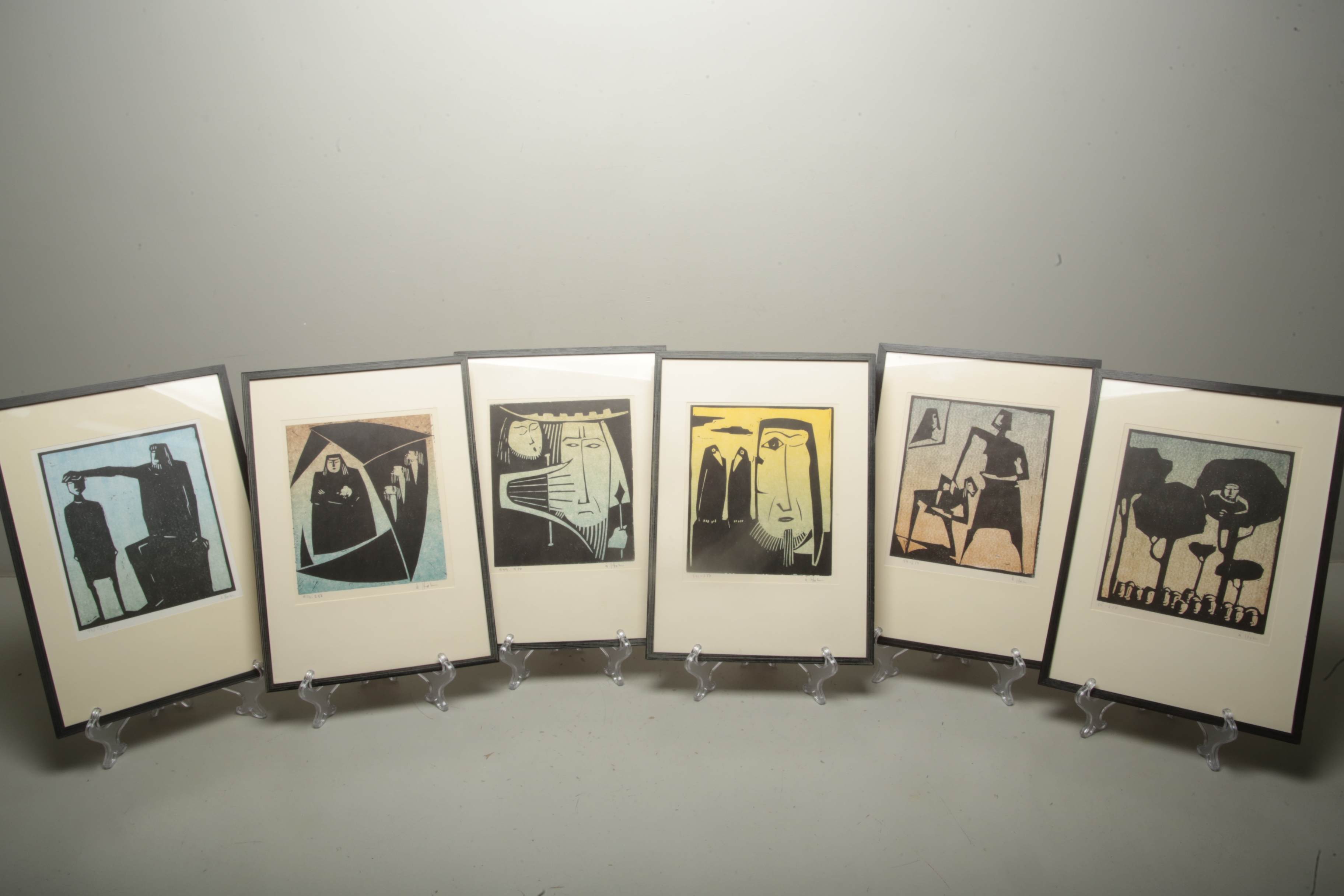 Åke Holm litografier, 6 stycken, signerade | Auction