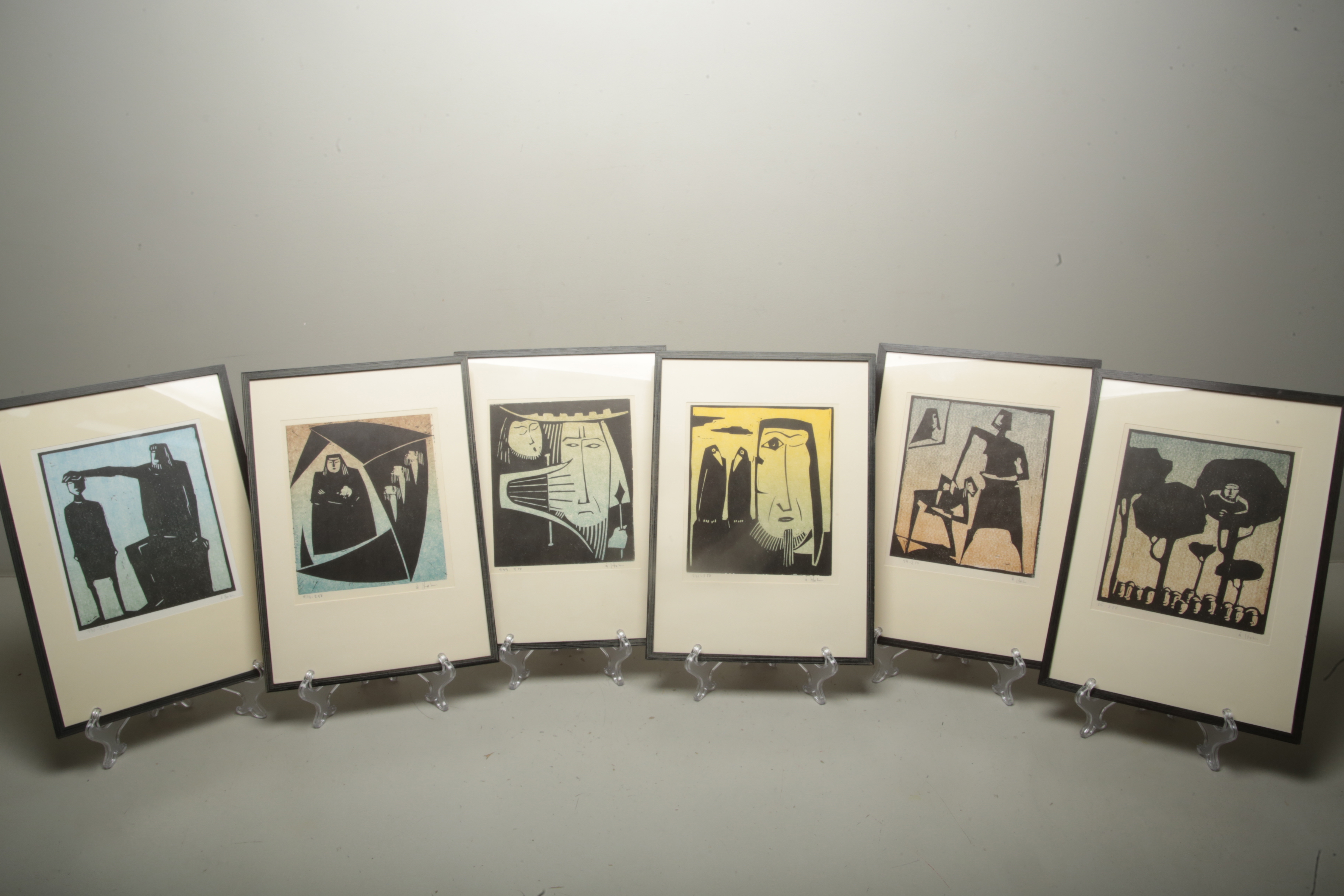 Åke Holm litografier, 6 stycken, signerade | Auction