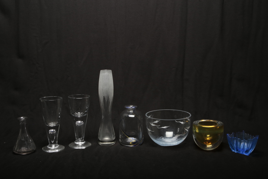 Diverse glas, 8 delar