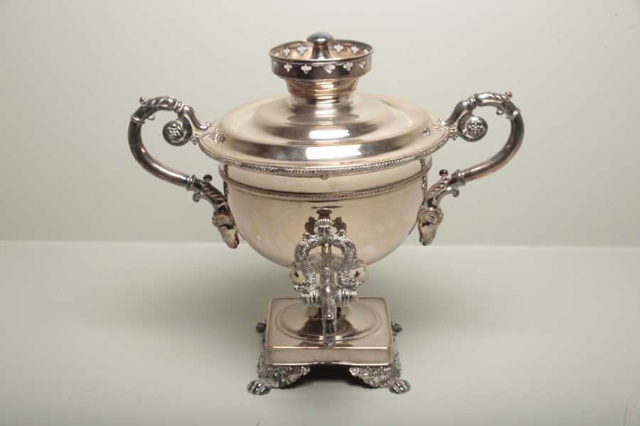 Samovar nysilver/metall, 1800-1900 tal