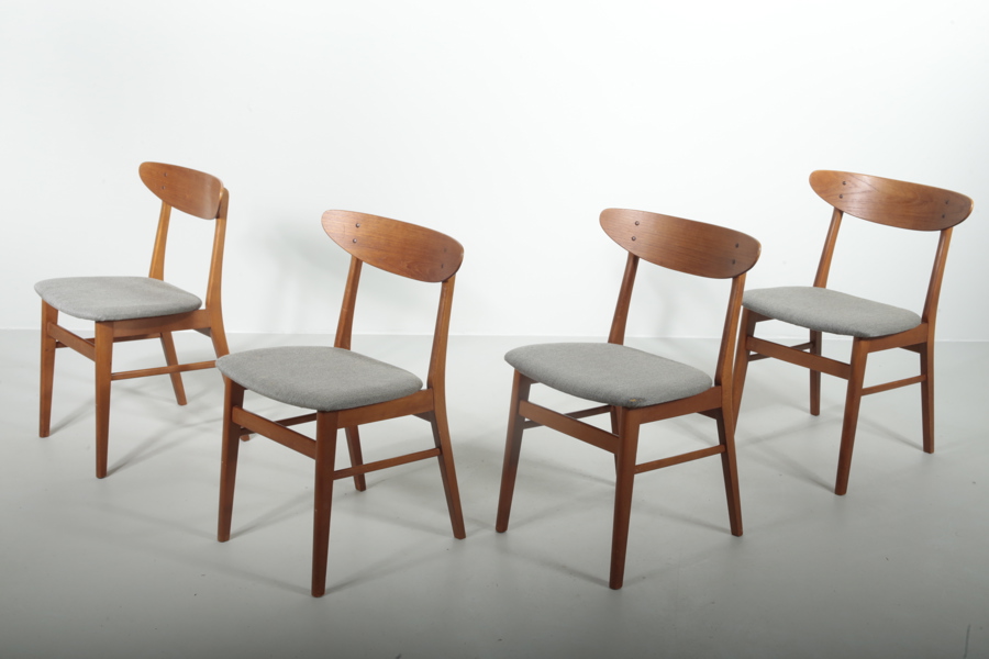 Stolar "Monaco" teak, 4 stycken, 1950-1960 tal