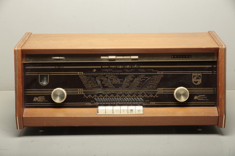 Philips radio, teak, 1950-1960 tal