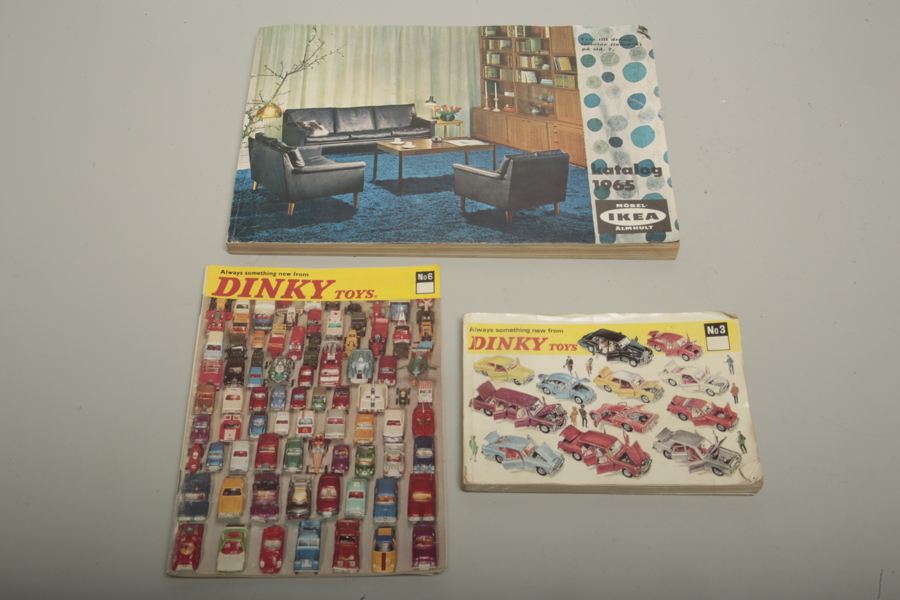 Dinky Toys kataloger, 2 stycken + IKEA katalog 1965