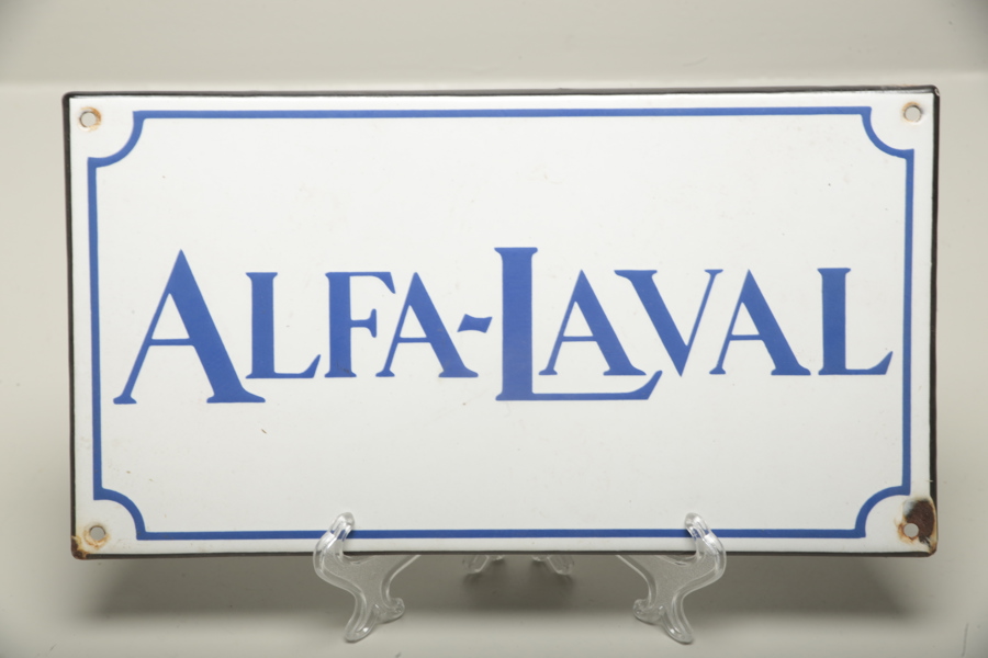 Emaljskylt "Alfa-Laval" 1900-tal