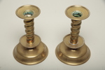 Ljusstakar mässing 1 par, Barock stil, Gottfrid Carlsson Eskilstuna