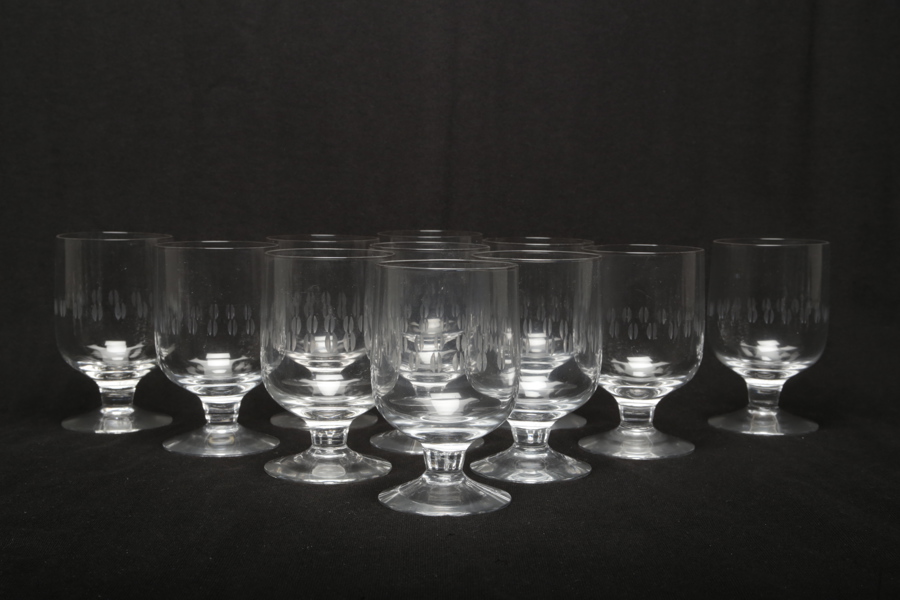 Fotglas, 11 stycken, 1940-1950 tal