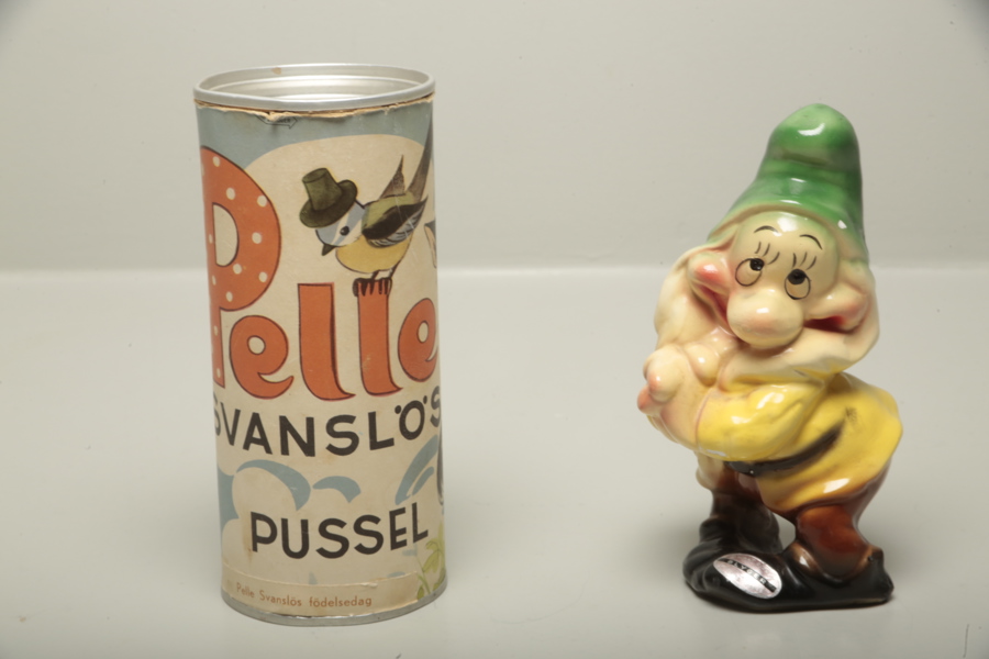 Pelle Svanslös pussel + figurin gips "Blyger"