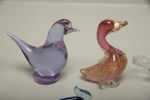 Murano konstglas "Fåglar" 11 stycken