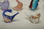 Murano konstglas "Fåglar" 11 stycken