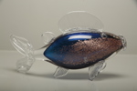 Johansfors glasbruk konstglas "Fisk" 