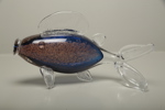 Johansfors glasbruk konstglas "Fisk" 