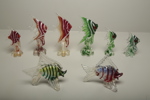 Murano konstglas "Fiskar" 8 stycken