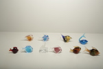 Murano konstglas "Fiskar" 10 stycken