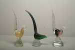 Murano konstglas "Fåglar" 3 stycken