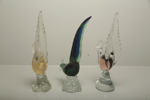 Murano konstglas "Fåglar" 3 stycken