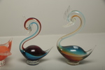 Murano konstglas "Fåglar" 6 stycken