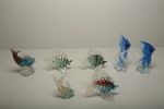 Murano konstglas "Fiskar" 7 stycken
