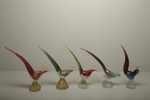 Murano konstglas "Fåglar" 5 stycken