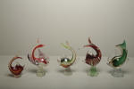 Murano konstglas "Fiskar" 5 stycken