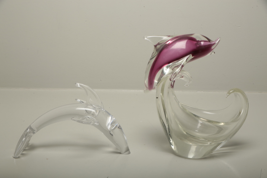 Murano konstglas "Fiskar" 2 stycken