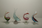 Murano konstglas "Fiskar" 4 stycken