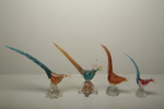 Murano konstglas "Fåglar" 4 stycken