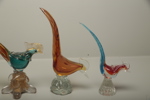 Murano konstglas "Fåglar" 4 stycken