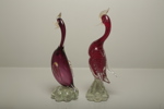 Murano konstglas "Fåglar" 2 stycken