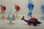 Murano konstglas "Fiskar" 6 stycken