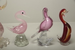 Murano konstglas "Fåglar" 7 stycken