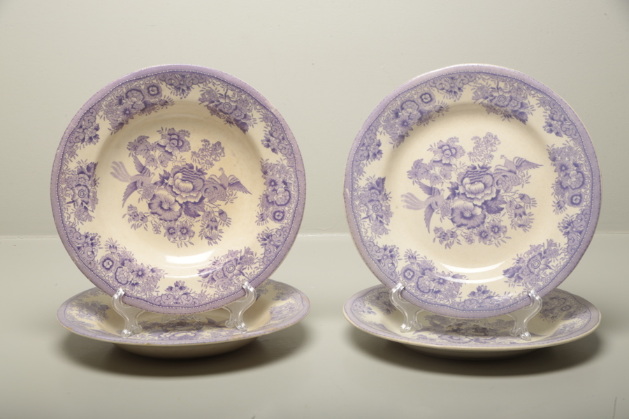 Gustavsberg "Asiatic Pheasants" djupa tallrikar, 4 stycken