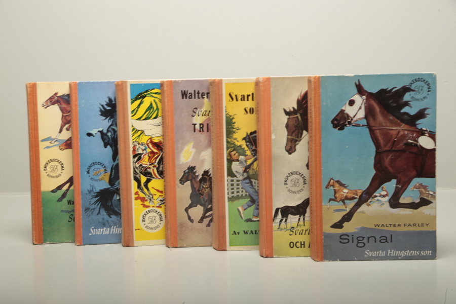 Böcker, Walter Farley "Svarta Hingsten" 7 stycken