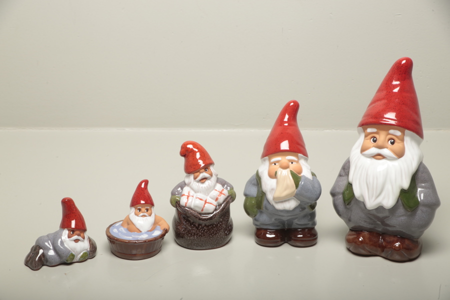 Rolf Berg "Tomtar" 5 stycken