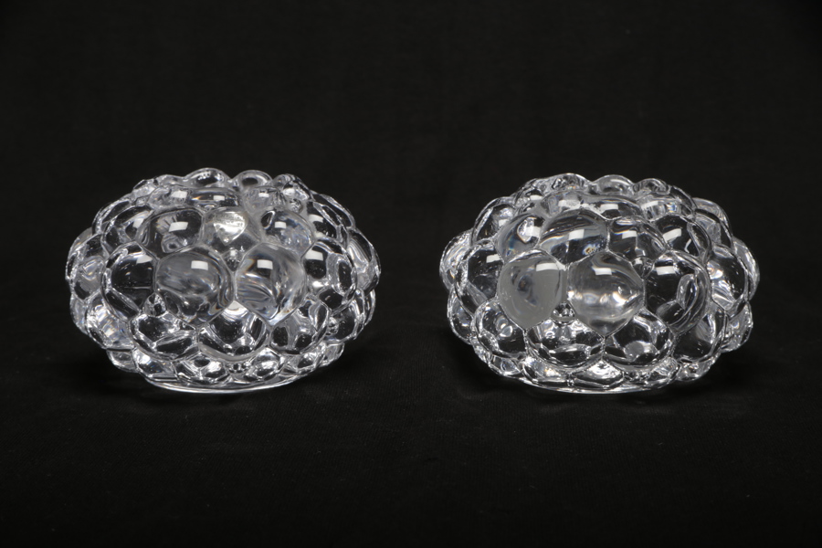 Orrefors "Hallon" ljuslyktor, 1 par