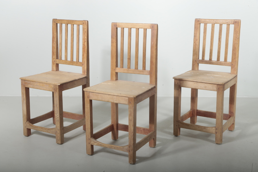 Stolar Leksands-modell, 3 stycken, allmoge 1800-tal