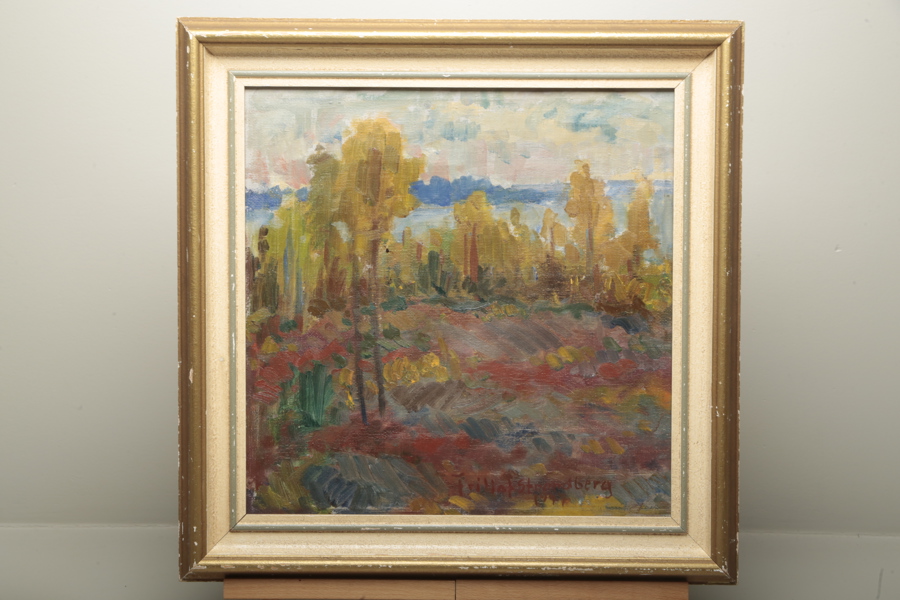 Fritiof Strandberg olja på duk, signerad 1947