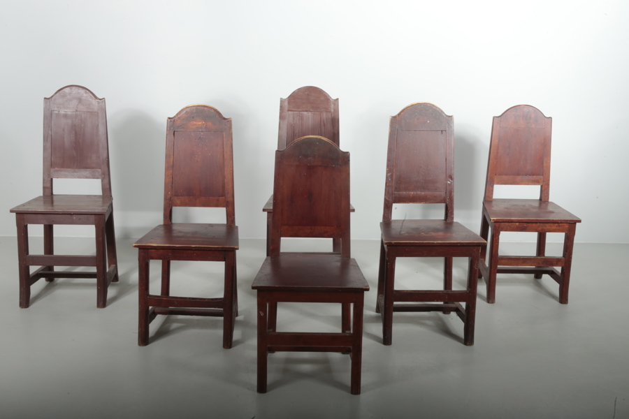 Stolar, 6 stycken, allmoge