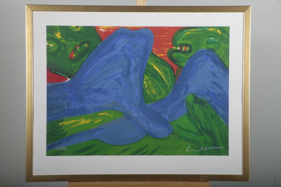 Bengt Lindström färglitografi, signerad